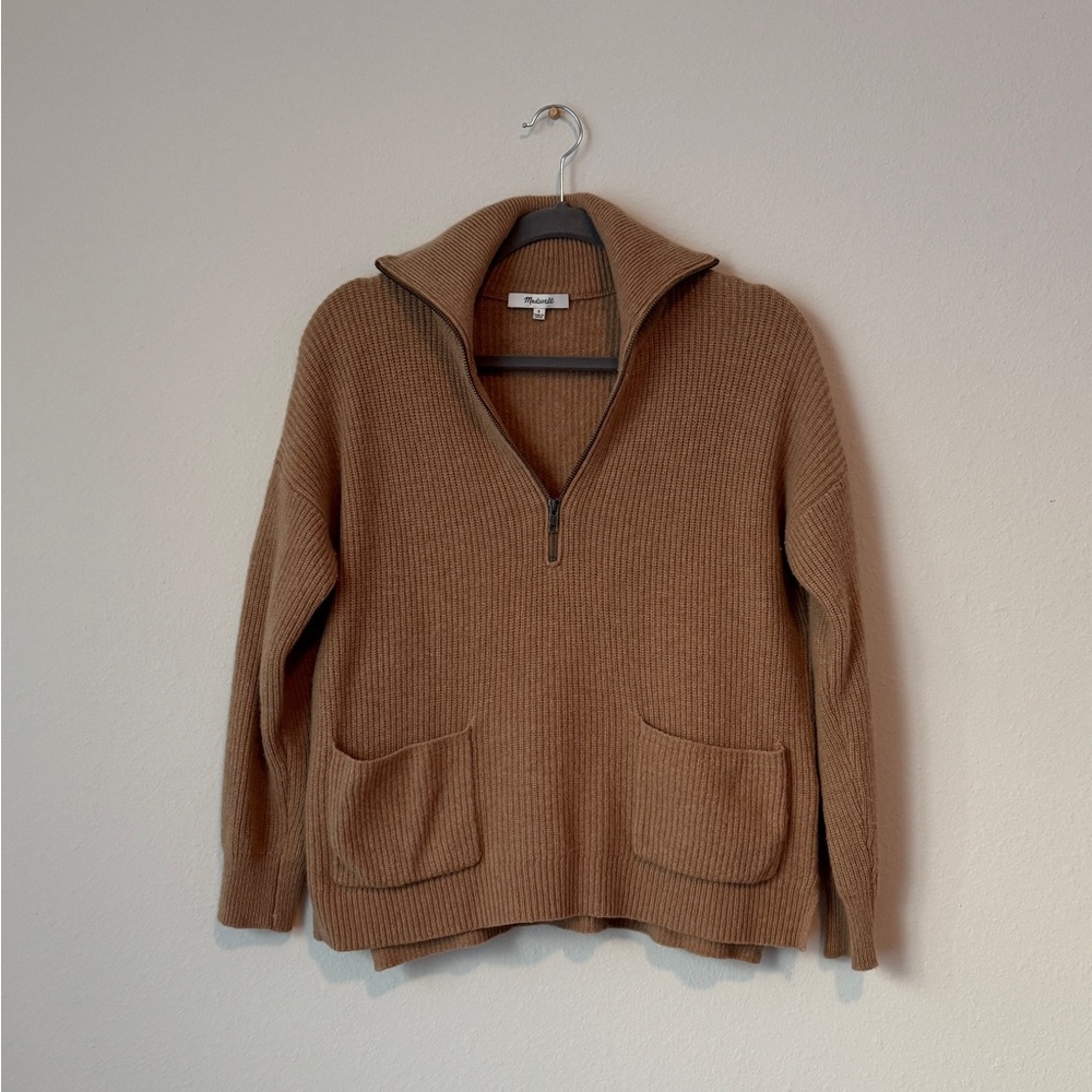 Madewell quarter-zip wool sweater - size S